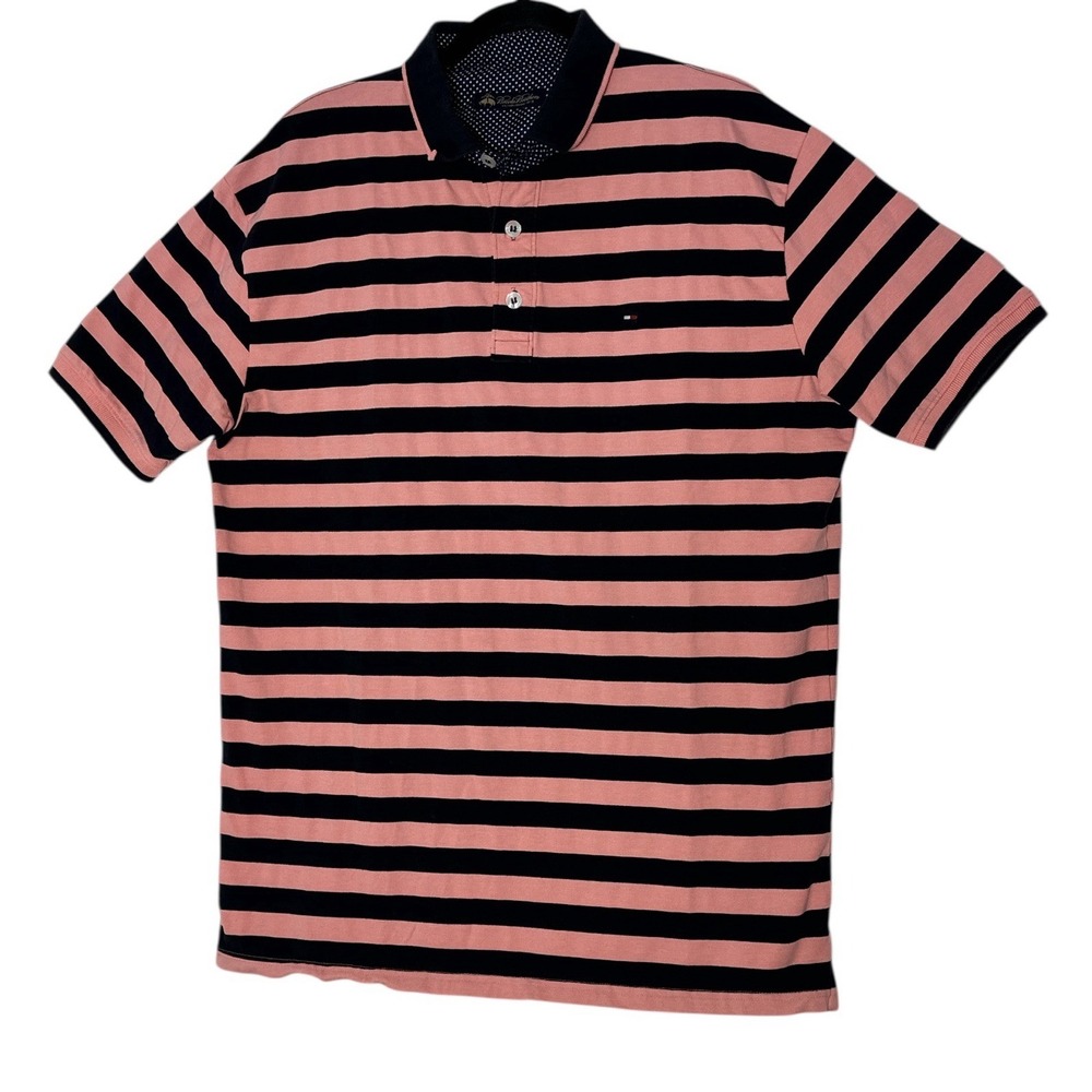 Brooks Brothers Polo Shirt Men's XL Short Sleeve Tommy Hilfiger Logo Striped